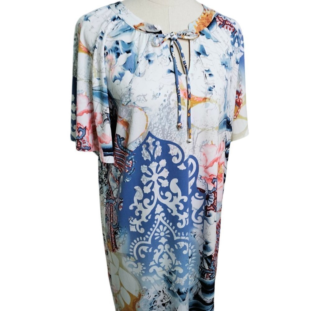 (#452)Chico's Women's Multicolor Free Flowing Dress Size 2 (L12/14)
